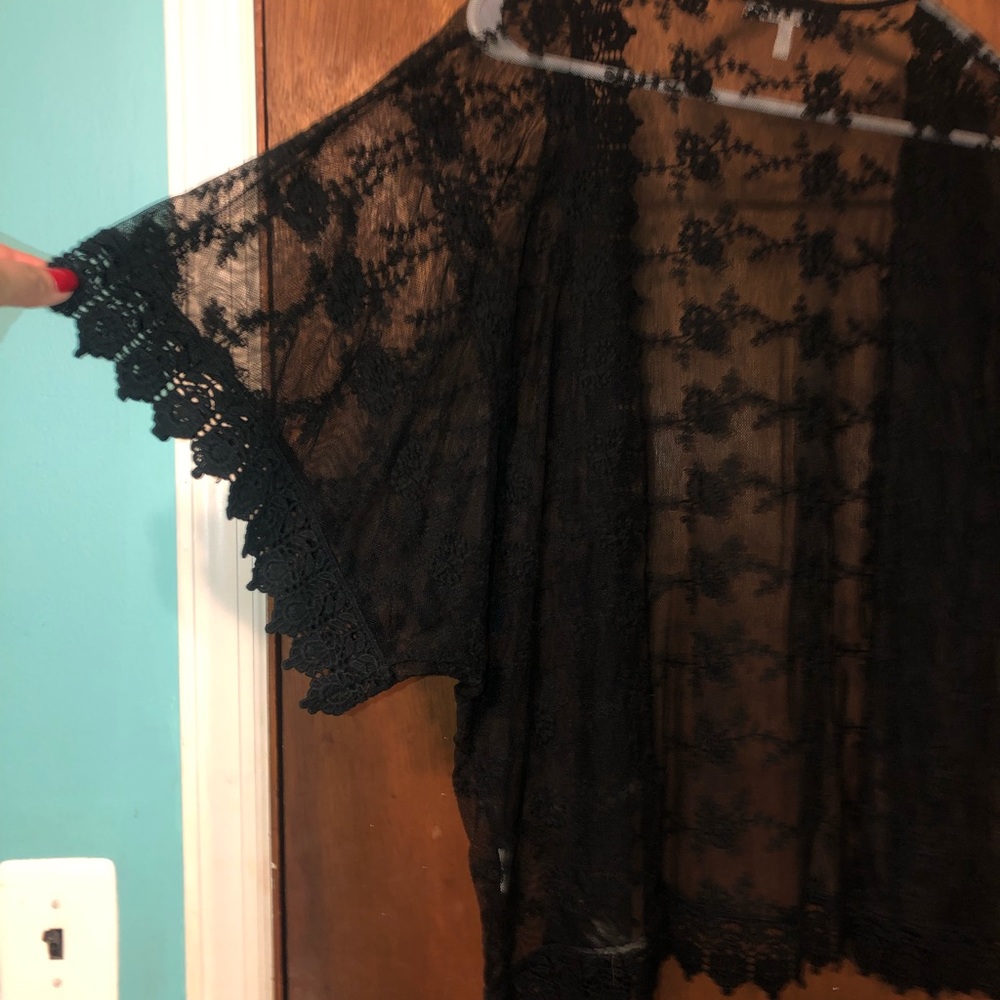 Black lace cardigan